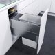Pull Out Waste Bin 300 mm Vauth-Sagel VS ENVI Space XX Pro S / Pro With synchronised over extension runners For cabinet width 300 mm depth 476 mm 1x 32 + 1x 1.2 litres - silver