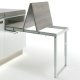 Pull-out table and folding fitting with folding table leg PARTY for standard cabinet width 600 mm