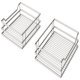 Pull Out Corner Unit Complete Set Classic Silver Linear Wire Baskets Vauth-Sagel VS COR Flex For cabinet width: 900 mm For door width: 450 mm