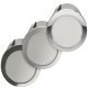 LED Downlight 12 V Ø 65 mm Rated IP20 Packed Set Loox LED 2047 Stainless steel coloured cool white 4000 K