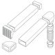 Ducting Kit Comprehensive for Hood Mounted on outside Wall Smeg SP150FLAT