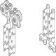 End Hanger Meeting Set for Folding Patio Doors Slido Fold 100 Top hung end folding system Gold finish