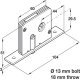 Hawa 20-A Endfold Deadbolt Lock Steel Galvanised
