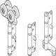 Intermediate Hanger Set for Folding Patio Doors Slido Fold 100-U Top hung end folding system Satin finish