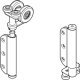 End Hanger Set Standard for Folding Patio Doors Slido Fold 100-U Top hung end folding system Right hand satin finish