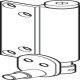 Internal Pivot Hinge for Folding Patio Doors Slido Fold 100 Top hung end folding system Gold finish