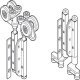 End Hanger Set for Folding Patio Doors Slido Fold 100-U Top hung end folding system Gold finish