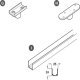 Bottom Guide Roller for Interior Doors SF-A300 and SF-A84 Top hung system For surface mounting