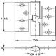 Butt Hinge 102 x 76 mm Grade 304 Stainless Steel size 101 mm Rising hinge anti-clockwise closing satin