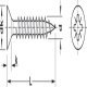 Hospa Chipboard Screw, Countersunk Head, PZ, Fully Threaded, Burnished, 3.5 x 17 mm