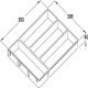 Cutlery Ins 393/450-600mm Plastic Wht