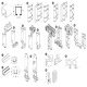 Complete Set for 6 Folding Patio Doors with Brown Seals Slido Fold 100-U Top hung end folding system For 3 doors left and 3 doors right satin finish