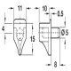 Shelf Support D5mm 60kg Plug Steel/Plastic White