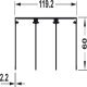 Top Track Triple for Sliding Aluminium Framed Doors Aluflex 80 Bottom rolling system Length 3000 mm