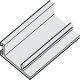 Fascia Profile for Sliding Glass Interior Doors Hawa-Porta 100 Top hung system Length 2500 mm