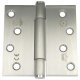 Butt Hinge Concealed Bearing 3 Knuckle Fixed Pin 102 x 102 mm Stainless Steel Staggered hole pattern Square corners satin