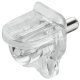 Shelf Support D3mm Plug Steel Glv/Plastic Trans
