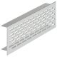 Ventilation Grille Rectangle 500x70mm Anodised M.Silver