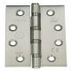 Butt Hinge 102 x 76 mm 304 Stainless Steel Phoenix Slimline ANSI hole pattern Square corners satin