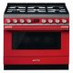 Smeg Por CPF9GPR Range Ckr DF Red/Stainless Steel