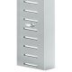 Shelf Support Strip Rectangle/SM 3.5m Aluminium Silver