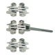 Concealed Door Closer Kit Zinc Alloy with Plated Steel Links Soss For interior doors Bright nickel plated