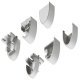 Loox5 2194 Profile SM Endcaps Plastic Silver x5