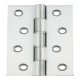 Butt Hinge DPBW Brass 102 x 67 mm Satin chrome