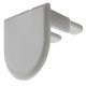 Loox5 2192 Profile SM Endcaps Rnd Plastic Silver