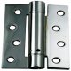 Butt Hinge Sprung 100 x 76 mm Steel Single action closes door automatically Satin chrome