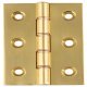Butt Hinge DPBW Brass Square corners Length x width: 76 x 50 mm polished