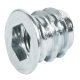 Screw-In Sleeve with Rim Steel Length 17 mm M6 internal thread yellow chromatized