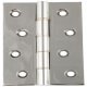 Butt Hinge DPBW Brass Square corners Length x width: 100 x 67 mm satin nickel