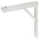 Hinged Bracket Adj 300mm 60kg/Pr Steel Wht