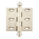 Butt Hinge Steeple Finial 63 x 35 mm Brass Unwashered Polished chrome
