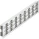 Ventilation Grille Rectangle 458x65mm Plastic Matte Silver