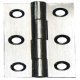 Butt Hinge 50 x 28 mm Brass Satin chrome