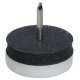 Pin Type Glide White Plastic with Black Rubber Layer Glide Ø 30 mm