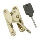 Sash Fastener Lock+Key Fitch Pat Brs Polished Brass