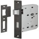 Bathroom Lock Mortice 78 mm Locking Centres Stainless Steel Startec For fire resistant/smoke control doors Backset 55 mm case size 84 mm square forend graphic black PVD coated