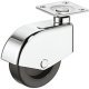 Enclosed Wheel Swivel Castor Ø 50 mm Load Capacity 50 kg Screw-on plate or M10 threaded bolt Without brake plate fixing