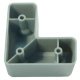 Furniture Foot 24x60mm Plastic Silver