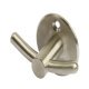 Coat Hook Stainless Steel 33 x Ø 42 mm Face fixing Brushed stainless steel finish
