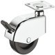 D50mm Enc.Castor Swivel with Brake Plastic Chrome