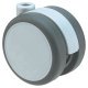 Swivel Twin Wheel Castor without Brake Ø 75 mm Hooded Ø 10 mm Pin Hole Wheel Ø 75 mm load capacity 60 kg
