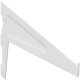 Flange Bracket 3 Hk 120x500mm 65kg Wht