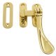 Casement Fastener with Mortice and Hook Plates Reversible Brass Polished