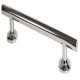 Straight Grab Rail Length 335-900 mm Nyma Style Length 620 mm hole centres 448 mm polished stainless steel