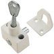 Sash Window Bolt With Std Key Steel/Brs Wht