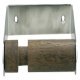 Toilet Roll Holder with Wooden Sprung Roller Cubicle Fittings Aluminium fittings for 17-21 mm board partitions Satin stainless steel finish